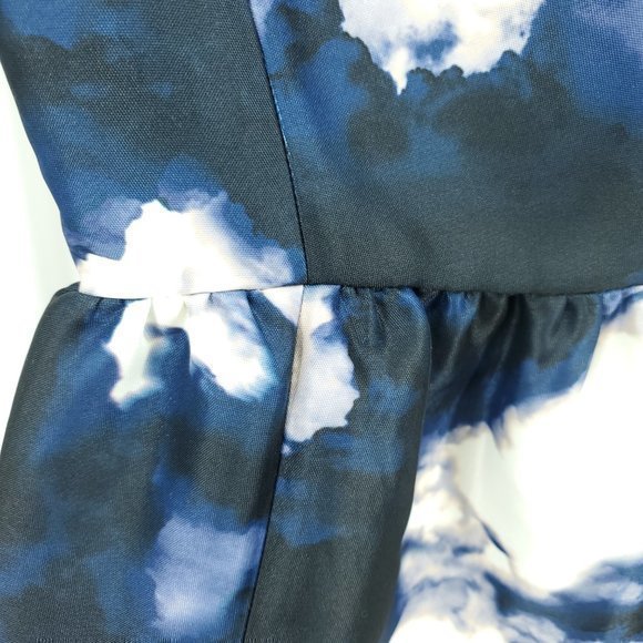 Kate Spade Navy and White Cloud Print Mini Dress - Picture 11 of 15